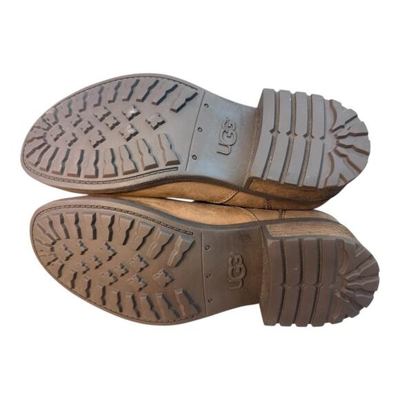 UGG Oregon Shearling Moto Buckle Stout Brown Boot Women size 7 - Picture 9 of 10